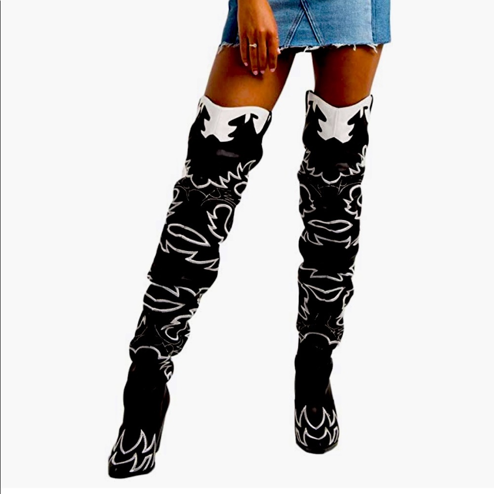 CAPE ROBBIN SEXY THIGH HIGH COWGIRL BOOTS
